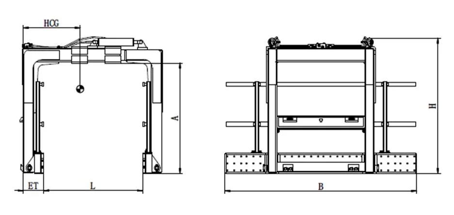 Forklift Accessory Attachment Cage Block Clamps